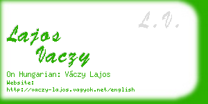 lajos vaczy business card