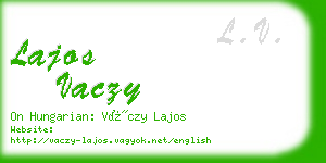 lajos vaczy business card